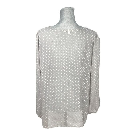 Daniel Rainn Gray Lace Front Long Balloon Sleeve Tunic
Blouse With Tank Size L - Picture 3 of 11